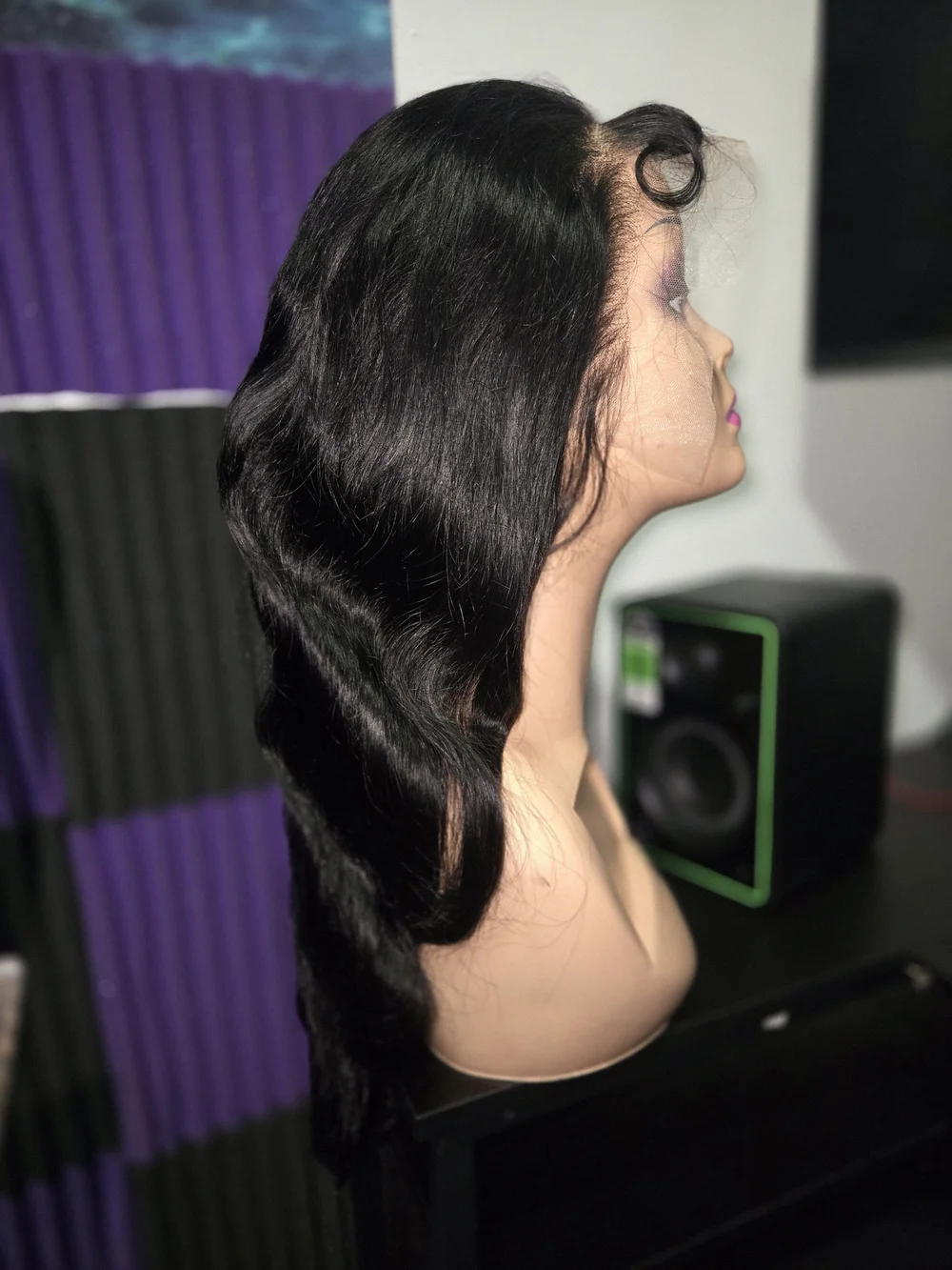 13x6 Frontal Lace Bodywave WigHuman Hair #1B ,24inch